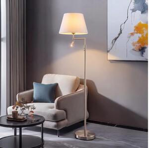 BRILAGI - Lampadar LED CERIA 1xE27/60W/230V + LED/2,1W crom mat/alb