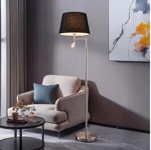 BRILAGI - Lampadar LED CERIA 1xE27/60W/230V + LED/2,1W crom mat/negru