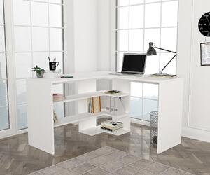 Biroul Multifuncțional, Modern Workspace, UnicUtil, 120 x 120 x 73.8 cm, Alb, UUDESK04