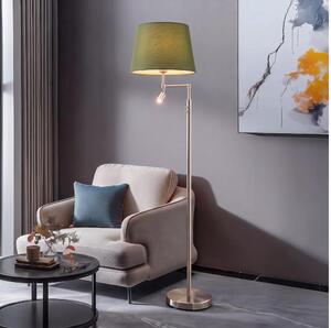 BRILAGI - Lampadar LED CERIA 1xE27/60W/230V + LED/2,1W crom mat/verde