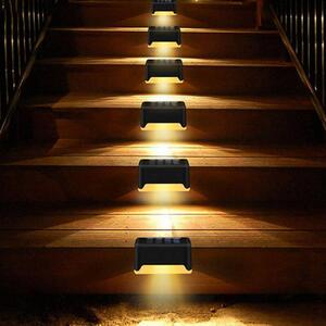 Set 4 lampi solare pentru trepte sau terase, senzor de lumina