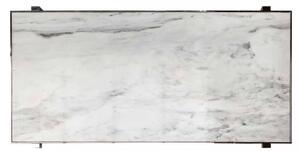 Masa dreptunghiulara cu blat din marmura Levanto 78 x 200 x 94 cm alb/argintiu