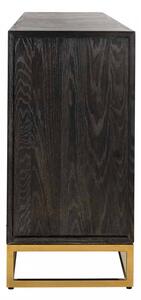 Servanta din lemn de stejar Blackbone 225 cm, 4 usi