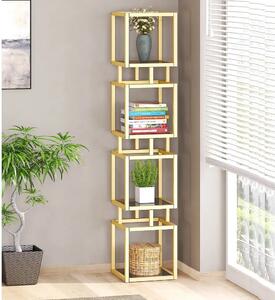 Biblioteca Art din metal culoare auriu 150 cm