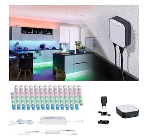 Paulmann Smart Set MaxLED 500 IP44 RGBW ZigBee 5m Gateway, reglabil, Gri, Camera de zi / sufragerie, Plastic, Modern
