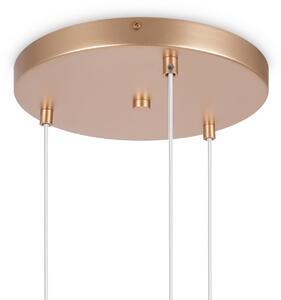 Maytoni Lampă suspendată Basic form, alb/auriu, cu 3 lumini., reglabil, Auriu / Alamă, Bucătărie, Metal, Modern