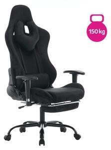 KONDELA Scaun de birou/gaming, negru, ţesătură Velvet, portanţă 150 kg, SALOP