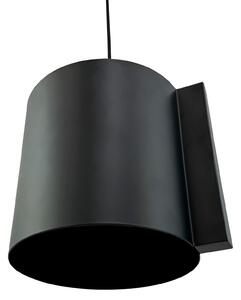 Dyberg Larsen Wum Lampă suspendată Ø 18,5 cm negru mat, reglabil, Negru, Camera de zi / sufragerie, Metal, Design