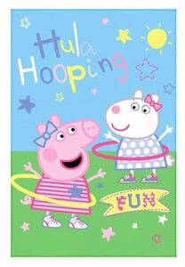 Pătură fleece Purcelușa Peppa - Hula Hooping | 100 x 150 cm