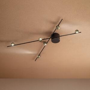 Sil-Lux Magnetic plafonieră LED, bronz/auriu, reglabil, Maro / Rugină, Camera de zi / sufragerie, Metal, Design, Plafon cu flacără multiplă
