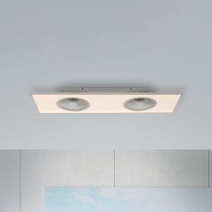 JUST LIGHT. GmbH Ventilator de tavan cu LED Flat-Air, CCT, alb, 120x40cm, reglabil, Alb, Camera de zi / sufragerie, Metal, Modern
