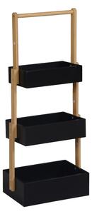 Raft de podea, Arvy, Negru, 32x20x75.5 cm