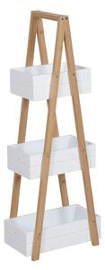 Raft de podea, Tercy, Alb, 30x18x80 cm