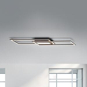 JUST LIGHT. GmbH Plafonieră LED Asmin, CCT, negru, 100x17,9cm, reglabil, Negru, Camera de zi / sufragerie, Aluminiu, Modern, Plafon cu flacără multiplă