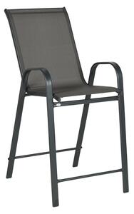 Scaun de bar, Calan, Gri inchis, 55x70x114 cm