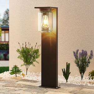 Lucande Semka bornă luminoasă, 65 cm, antracit, sticlă, aluminiu, reglabil, Negru, Metal, Modern