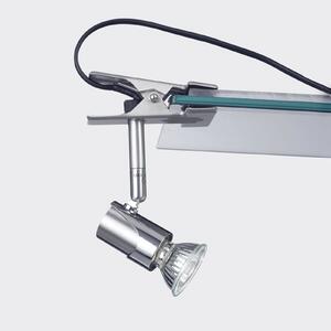 Fabas Luce Lampă cu clemă Alice, 1 bec, Gri, Camera de zi / sufragerie, Metal, Modern, Birou de masă