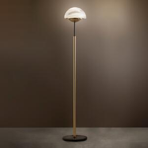Sil-Lux Moon lampadar din sticlă de Murano, alabastru, Auriu / Alamă, Camera de zi / sufragerie, Metal, Design