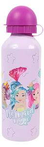 Sticla metalica pentru copii MERMAID MAGIC 500 ml mov
