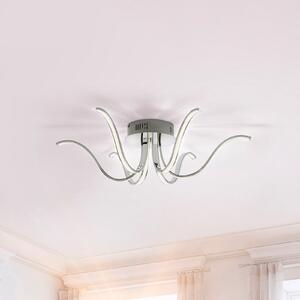 JUST LIGHT. GmbH Plafonieră cu LED Valerie 6-lumini Ø67cm oțel, Metalic, Camera de zi / sufragerie, Aluminiu, Modern
