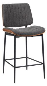 Scaun de bar, Kathy, Gri, 48.5x52.5x96 cm