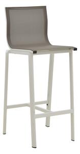 Scaun de bar de gradina, Melina, Gri, 45x49x115 cm