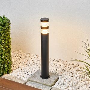 Lindby Bornă luminoasă LED Lanea, 60 cm, negru, oțel inoxidabil, IP44, Negru, Oțel inoxidabil, Modern