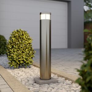 Arcchio Bornă luminoasă Caramia, oțel inoxidabil, rezistent la apă de mare, reglabil, Metalic, Metal, Modern