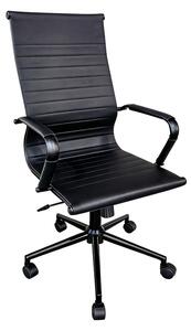 Scaun de birou directorial, Valter, Negru, 55.5x58x118 cm