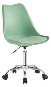 Scaun de birou, Gaston II, Verde menta, 48x57x90 cm