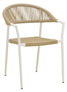 Scaun gradina, Ammos, Alb, 57x61x82 cm