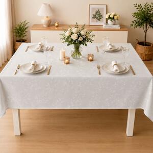 Fata de masa teflonata 120x160 cm, Crem cu frunze F18