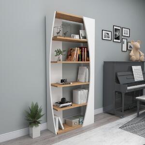Bibliotecă Living, Elegant Storage, UnicUtil, Atlantic Pine, Alb