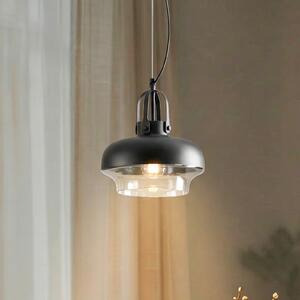 Avonni Lampă suspendată AV-5064-1BSY, abajur metal și sticlă, reglabil, Negru, Camera de zi / sufragerie, Metal