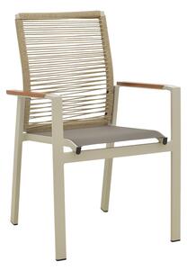Scaun gradina, Aegean, Crem, 57x64x87 cm