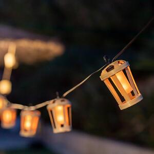 Newgarden Hiama ghirlandă luminoasă LED 10 becuri, Lemn, Bamboo