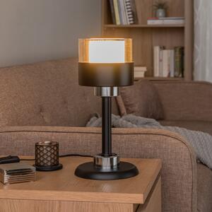 Avonni Lampa de masă ML-4288-1BSY din metal și sticlă, Negru, Camera de zi / sufragerie, Metal