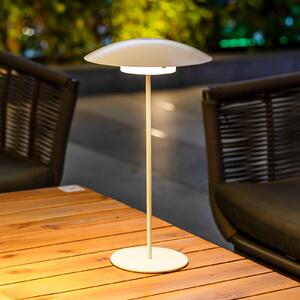 Newgarden Sardinia LED lampă reîncărcabilă IP44 alb 30 cm, reglabil, Alb, Metal, Modern