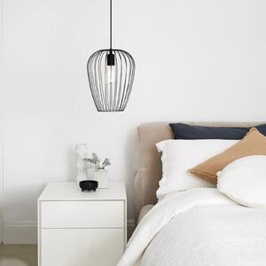 Beacon Lighting Suspensie Callam Ø 27,5 cm, negru, metal, reglabil, Negru, Camera de zi / sufragerie, Metal, Modern