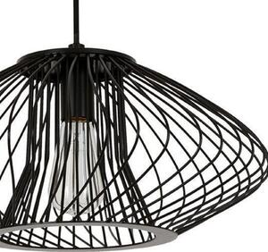 Beacon Lighting Lampă suspendată Pheonix Squat, negru, metal, Ø 45 cm, reglabil, Negru, Camera de zi / sufragerie, Metal, Modern