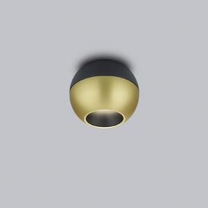 Helestra Eto spot LED tavan Ø10cm 927 auriu-negru, reglabil, Auriu / Alamă, Camera de zi / sufragerie, Aluminiu, Modern, glob