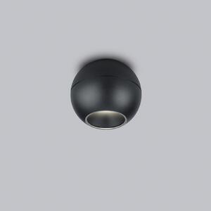 Helestra Eto spot LED tavan Ø10cm 927 negru, reglabil, Negru, Camera de zi / sufragerie, Aluminiu, Modern, glob