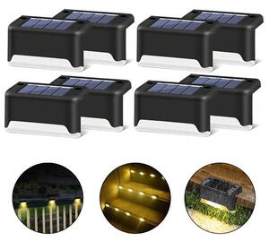 Set 12 lampi solare pentru trepte sau terase, senzor de lumina