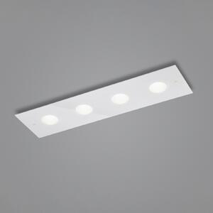 Helestra Nomi plafonieră LED 75x21cm dim alb, reglabil, Alb, Camera de zi / sufragerie, Metal, Modern, Plafon cu flacără multiplă