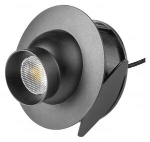 Spot LED incastrat POINT, 12V, 1.2W, 4000K lumina neutra, cablu Mini Amp 1.5 m, negru