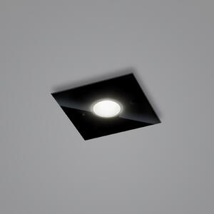 Helestra Nomi plafonieră LED 23x23cm dim negru, reglabil, Negru, Camera de zi / sufragerie, Metal, Modern