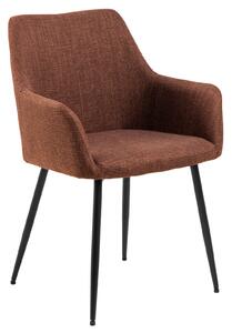 MAZZONI EXPORT VERA Teracotă (material Basel 44) - SCAUN MODERN ADÂNC TAPIȚAT PENTRU SALON/LIVING LOFT