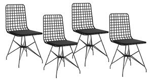 Set 4buc. scaune sufragerie Pukobo 2 (negru) . 1093091