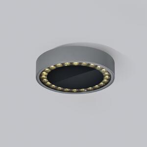 Helestra Say plafonieră LED exterior grafit Ø23cm, Gri, Aluminiu, Modern