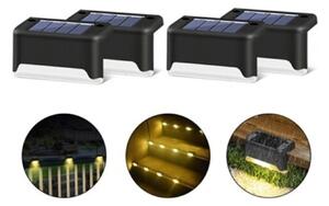 Set 4 lampi solare pentru trepte sau terase, senzor de lumina